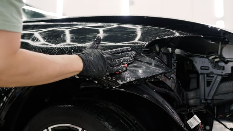 Detailing with sponge