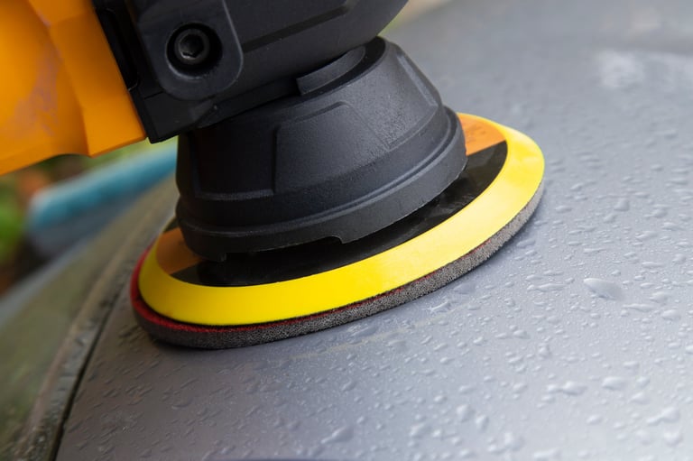Grinding car bodywork
